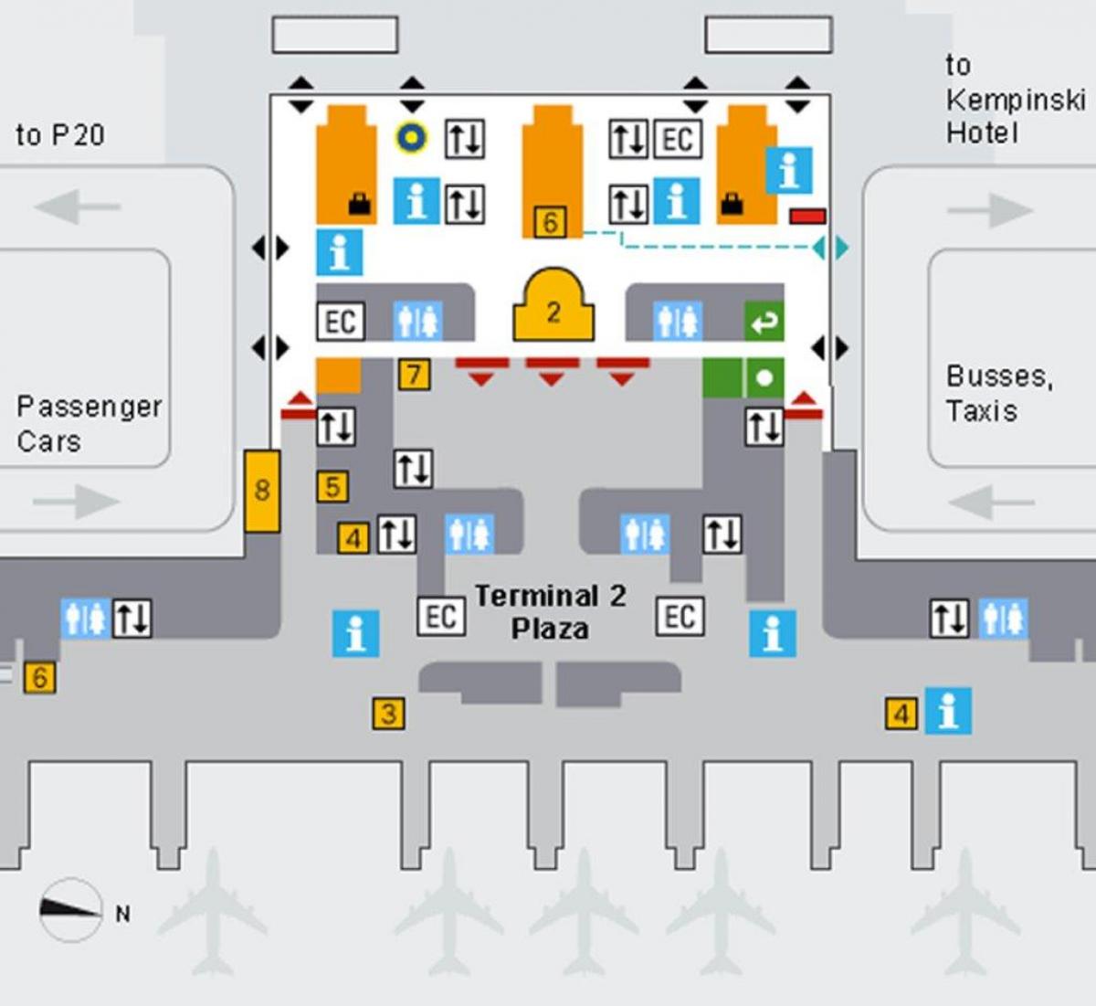 Karte von Flughafen München Ankunft