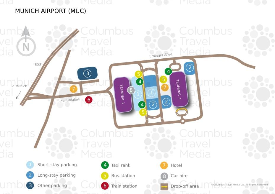 Karte von München-Flughafen-Bahnhof