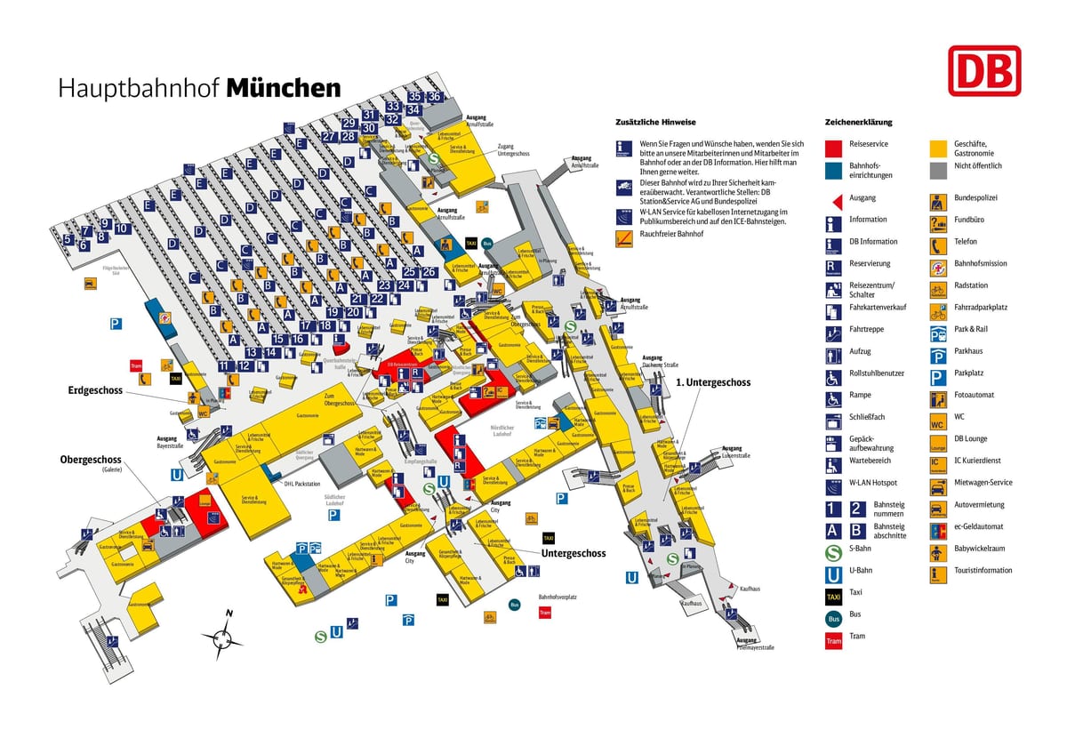 Karte von muenchen hbf