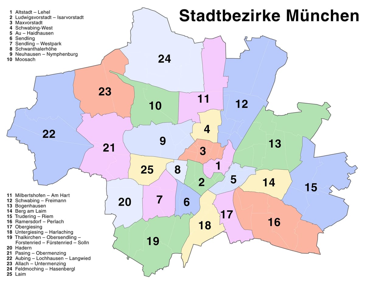 Stadtplan VON München, Vorstadt