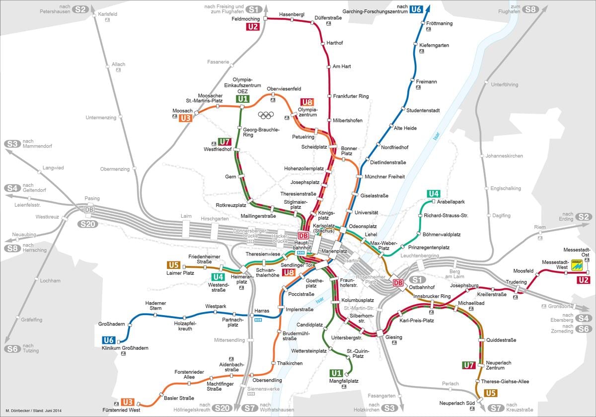Stadtplan von München, u2