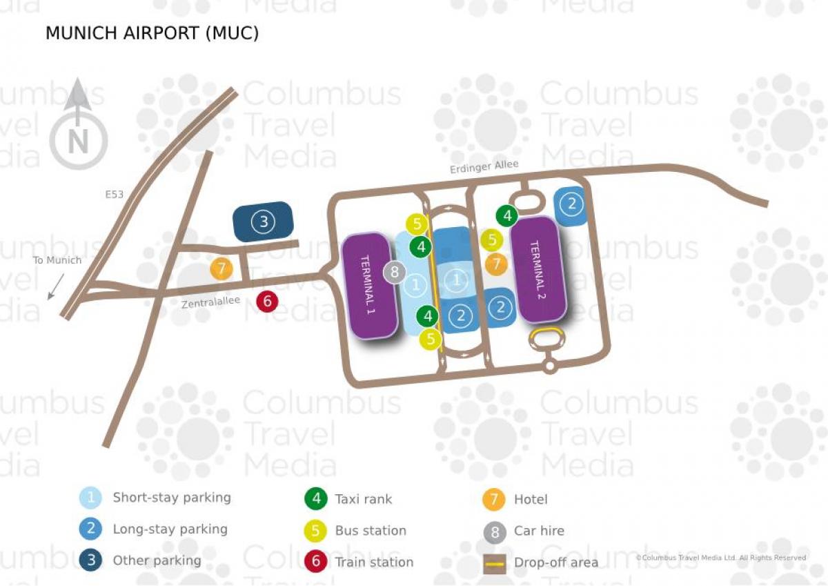 Karte von München-Flughafen-Bahnhof