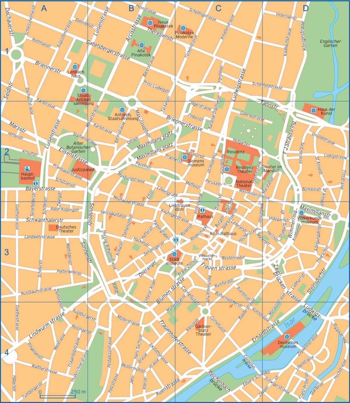 street Stadtplan von München, Deutschland
