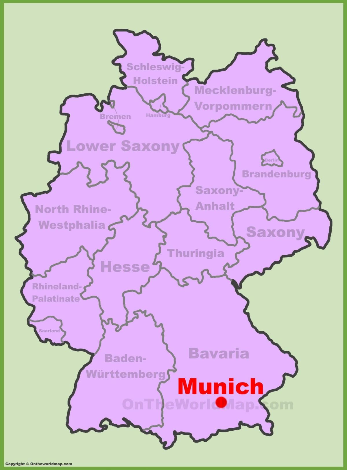 Stadtplan von München, Lage
