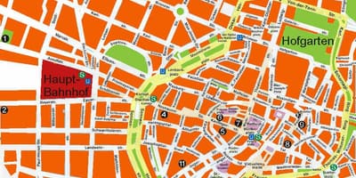 Stadtplan von München, Bierhallen