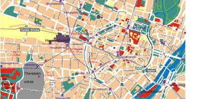 Stadtplan von München, Nachtleben