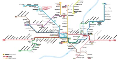 Stadtplan von München, Straßenbahn