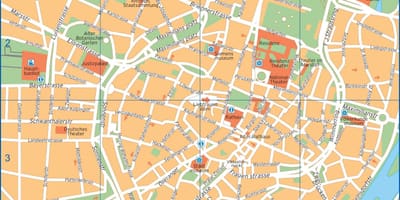 Street Stadtplan von München, Deutschland