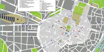 Touristische Karte von München Sehenswürdigkeiten