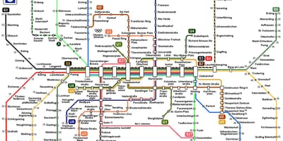 U-Bahn-Karte München Deutschland