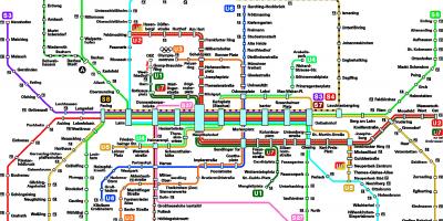Karte von München U-Bahn