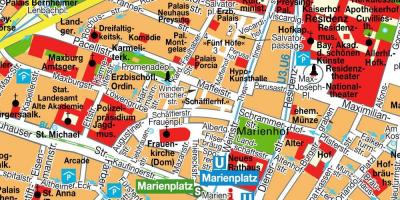 Straßenkarte von Münchner Innenstadt