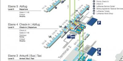 Karte von Flughafen München lufthansa