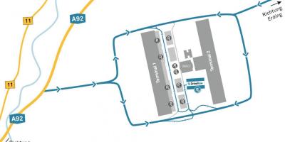 Flughafen München Autovermietung, Karte