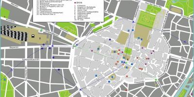 Touristische Karte von München Sehenswürdigkeiten