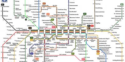 U-Bahn-Karte München Deutschland